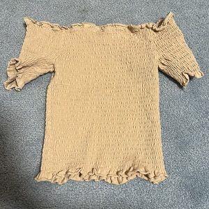 Off the shoulder ruffled hem cropped shirt from H&M (Good as new)